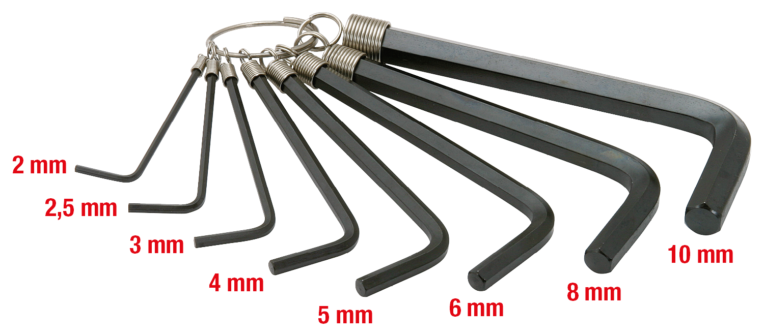 KS Tools Innensechskant-Winkelstiftschlüssel-Satz am Ring, 8-tlg2-10mm
