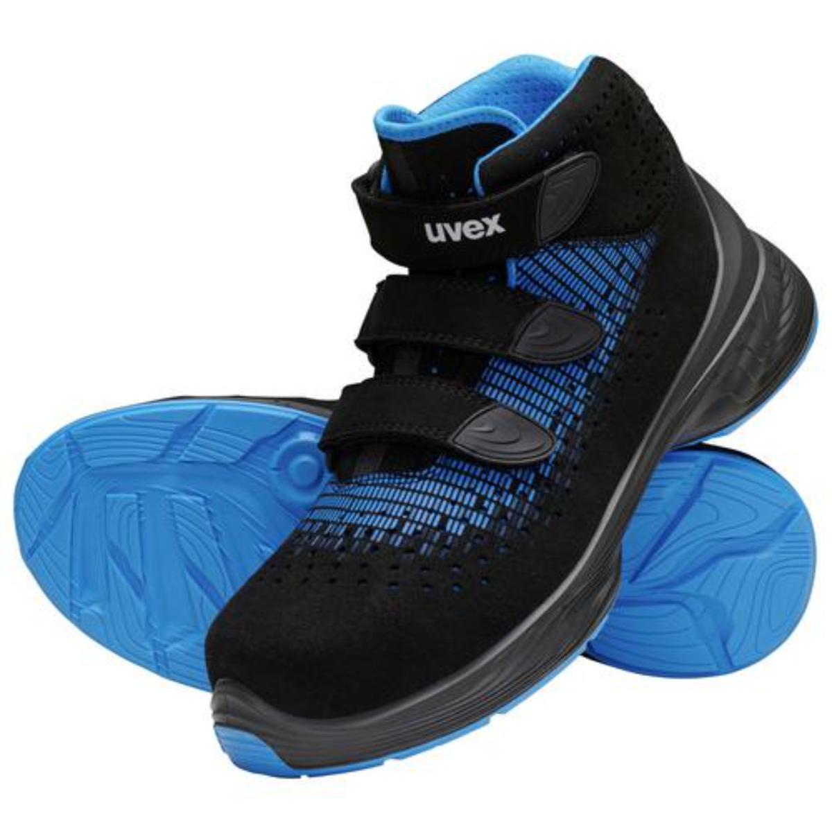 uvex 1 G2 Sicherheitsschuh Klettstiefel S1, blau/schwarz
