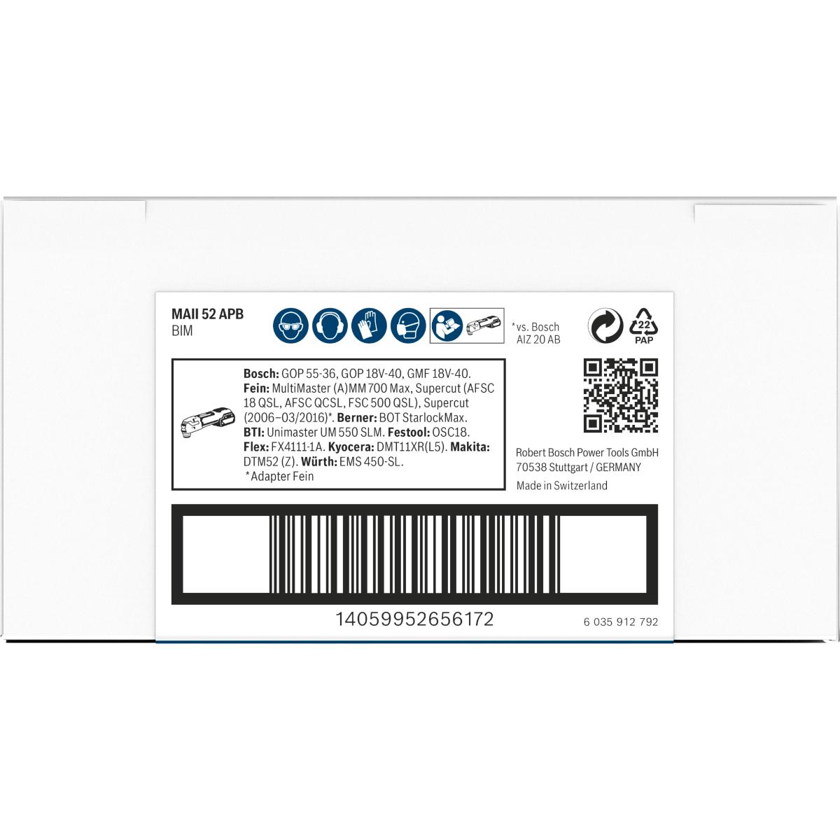 Bosch PRO MAII 52 APB Blatt für Multifunktionswerkzeuge,52 x 75 mm