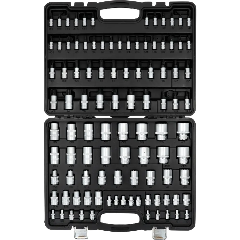 KS TOOLS 1/4"+3/8"+1/2" Torx-Steckschlüssel-Satz, 101-tlg