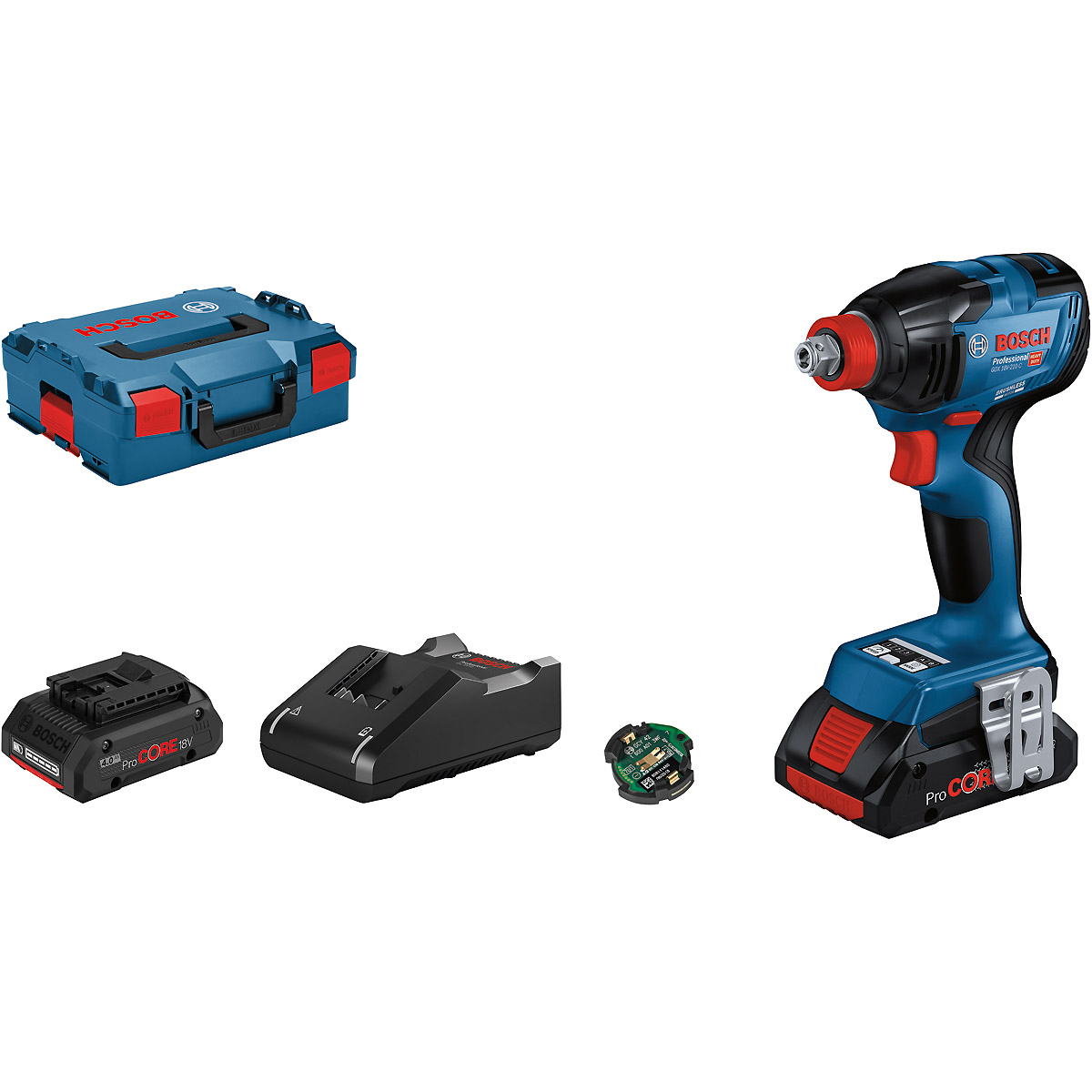 Bosch Akku-Drehschlagschrauber GDX 18V-210 C: 2x Akku ProCORE18V 4.0Ah, L-BOXX