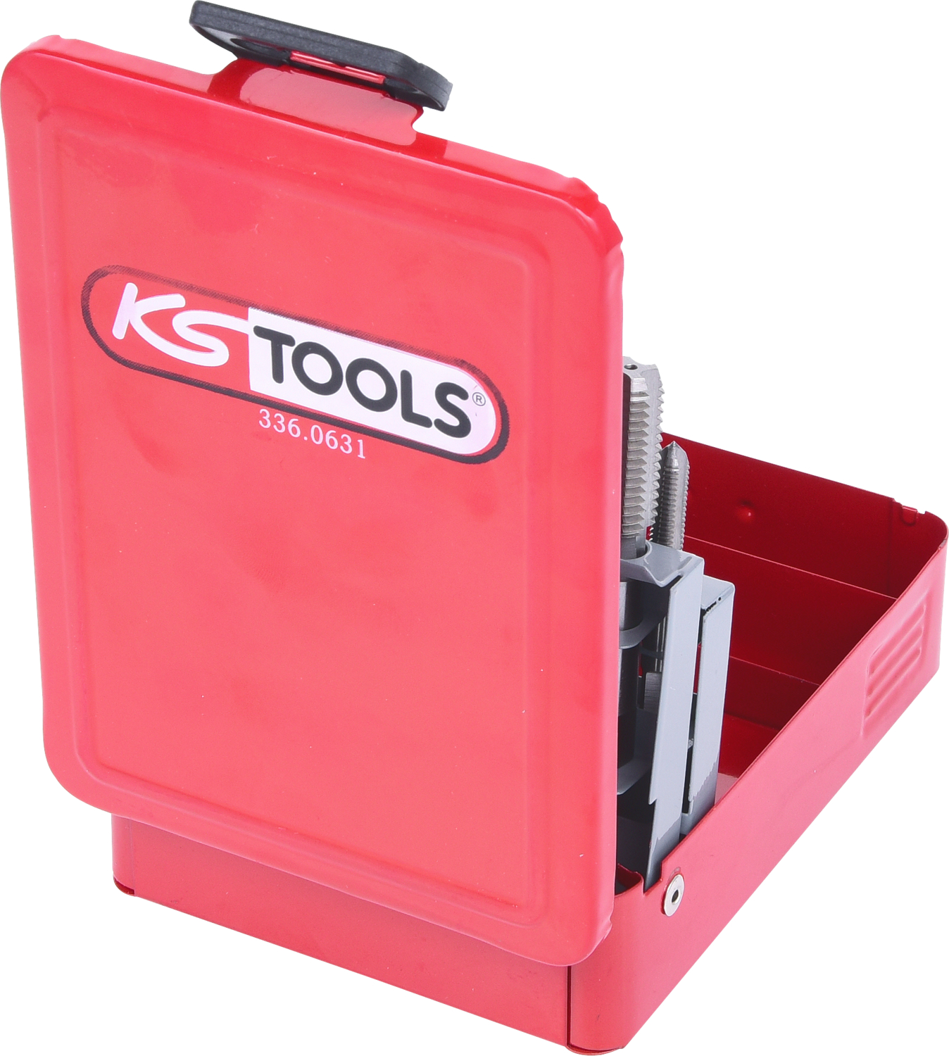 KS Tools HSS CO Handgewindebohrer-Satz M, Stahlblechkassette 21-tlgM3-M12