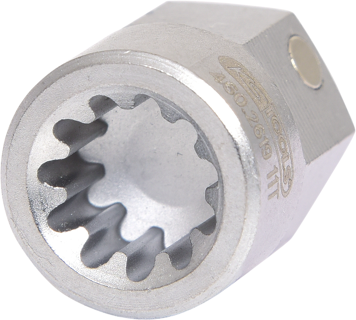 KS Tools Spezialeinsatz Vielzahn M9 mit Magnet, für SAF und Knorr Sättel