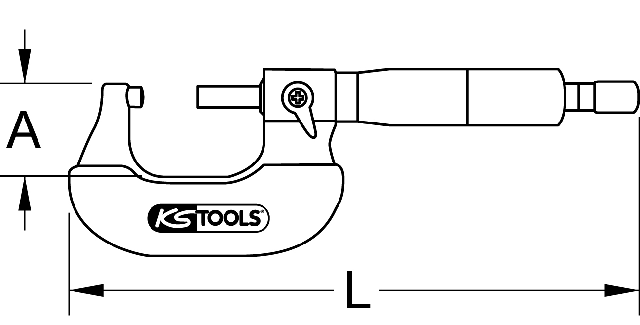KS Tools Bügelmessschraube digital