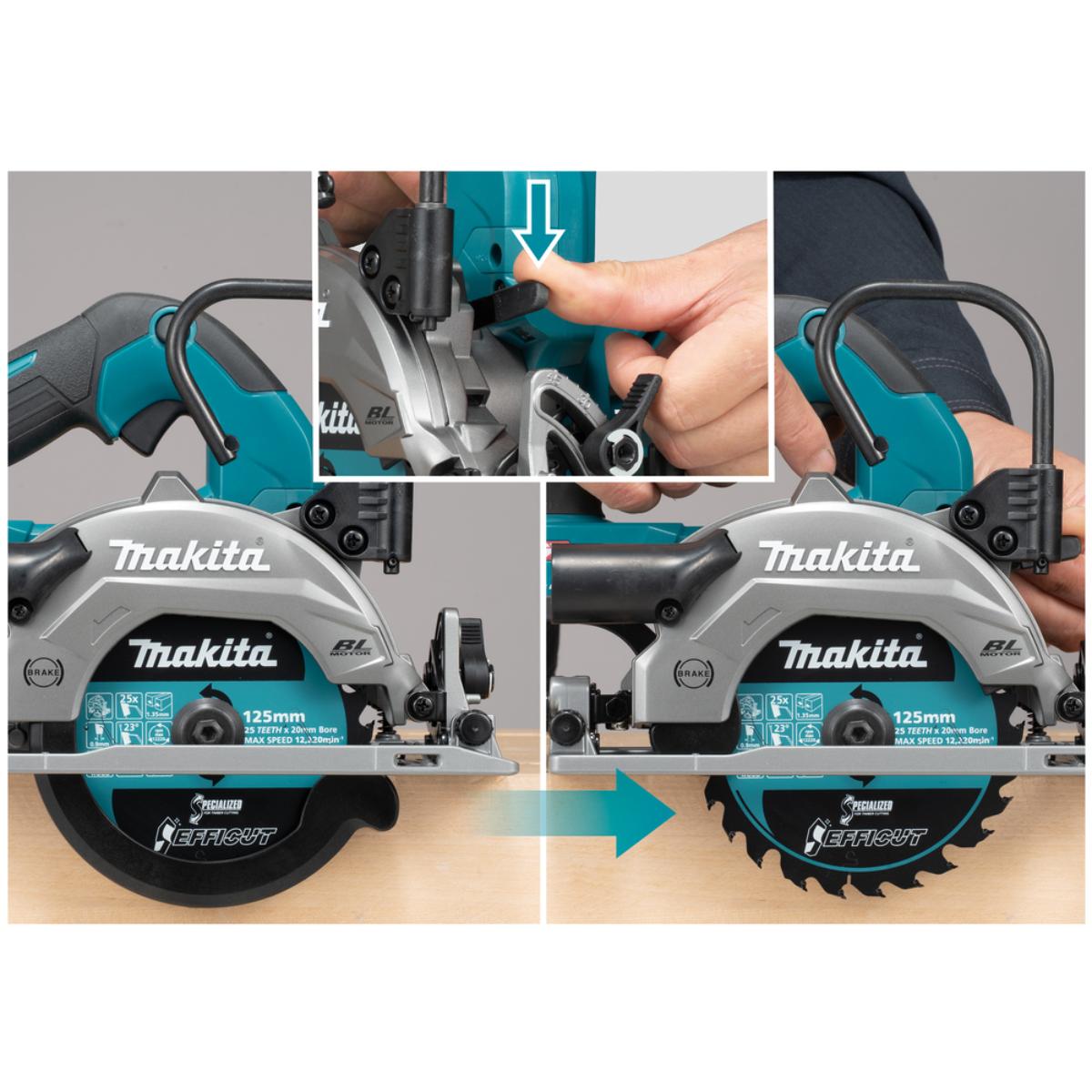 Makita Akku-Handkreissäge XGT 40V max. 6.400 min-1 47 mm 45°R/15°L