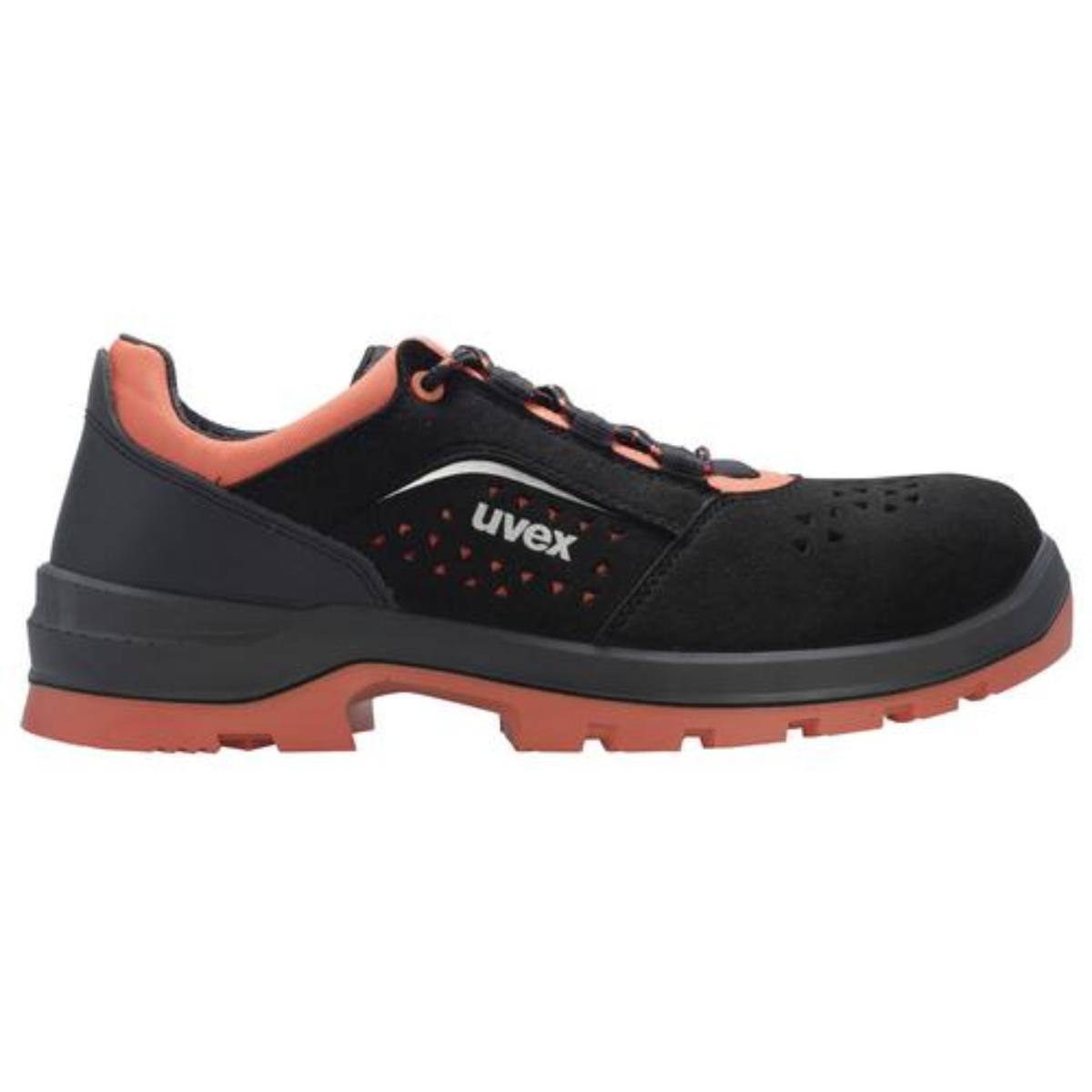 uvex 2 xenova Sicherheitsschuh Halbschuhe S1, schwarz/rot