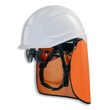 uvex pheos S-KR-IES Schutzhelm mit Kinnriemen - mit Nackenschutz - mit Schutzbrille - mit Lüftung -