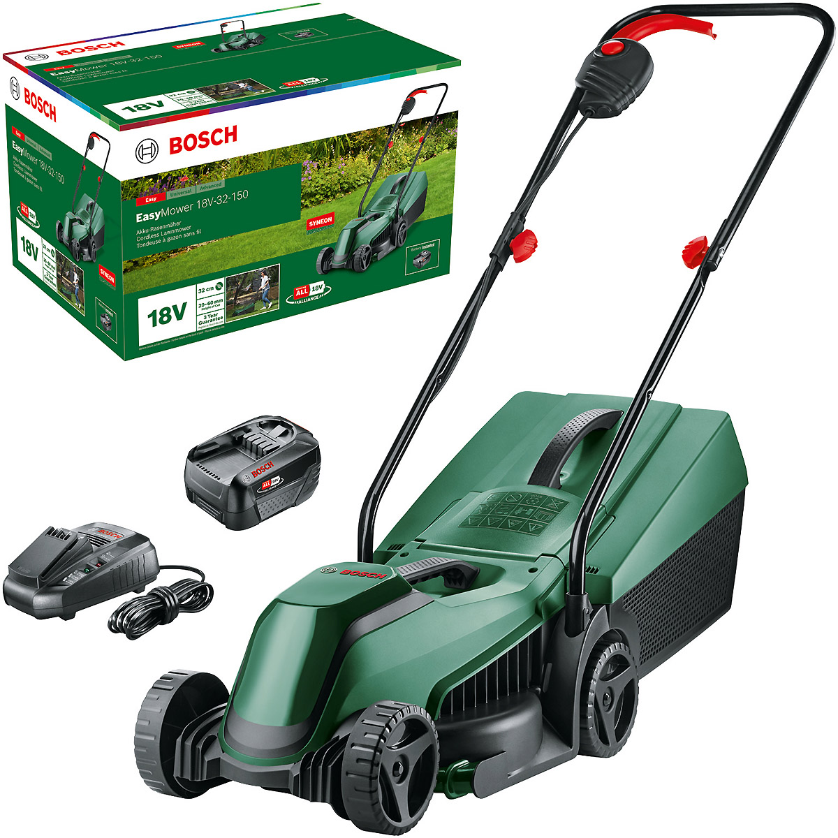 Bosch Akku-Rasenmäher EasyMower 18V-32-150