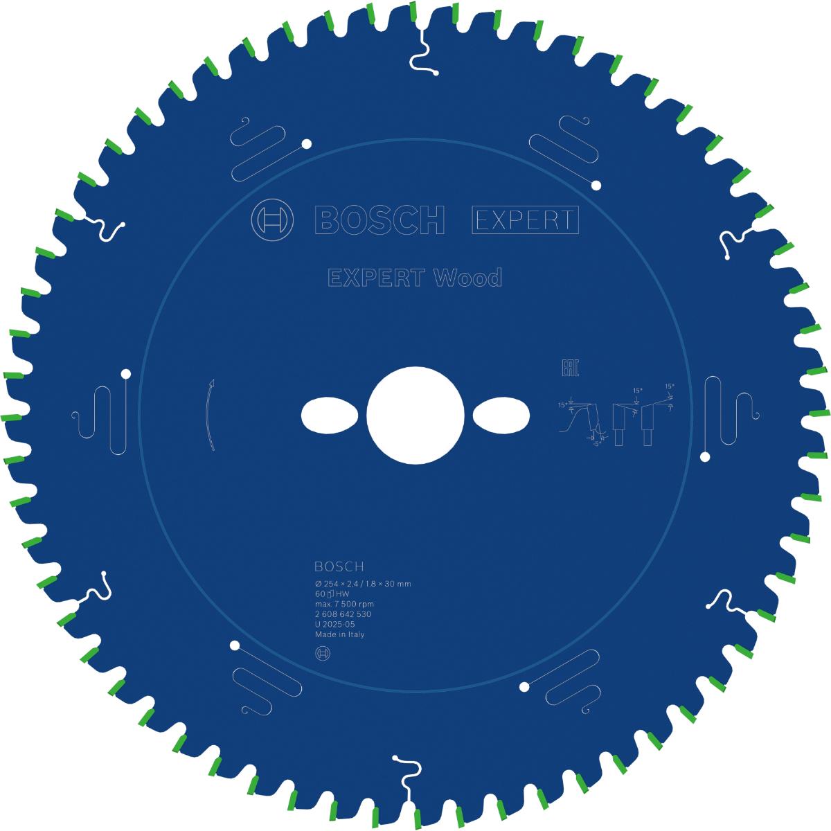 Bosch Kreissägeblatt Expert for Wood ø 254 mm