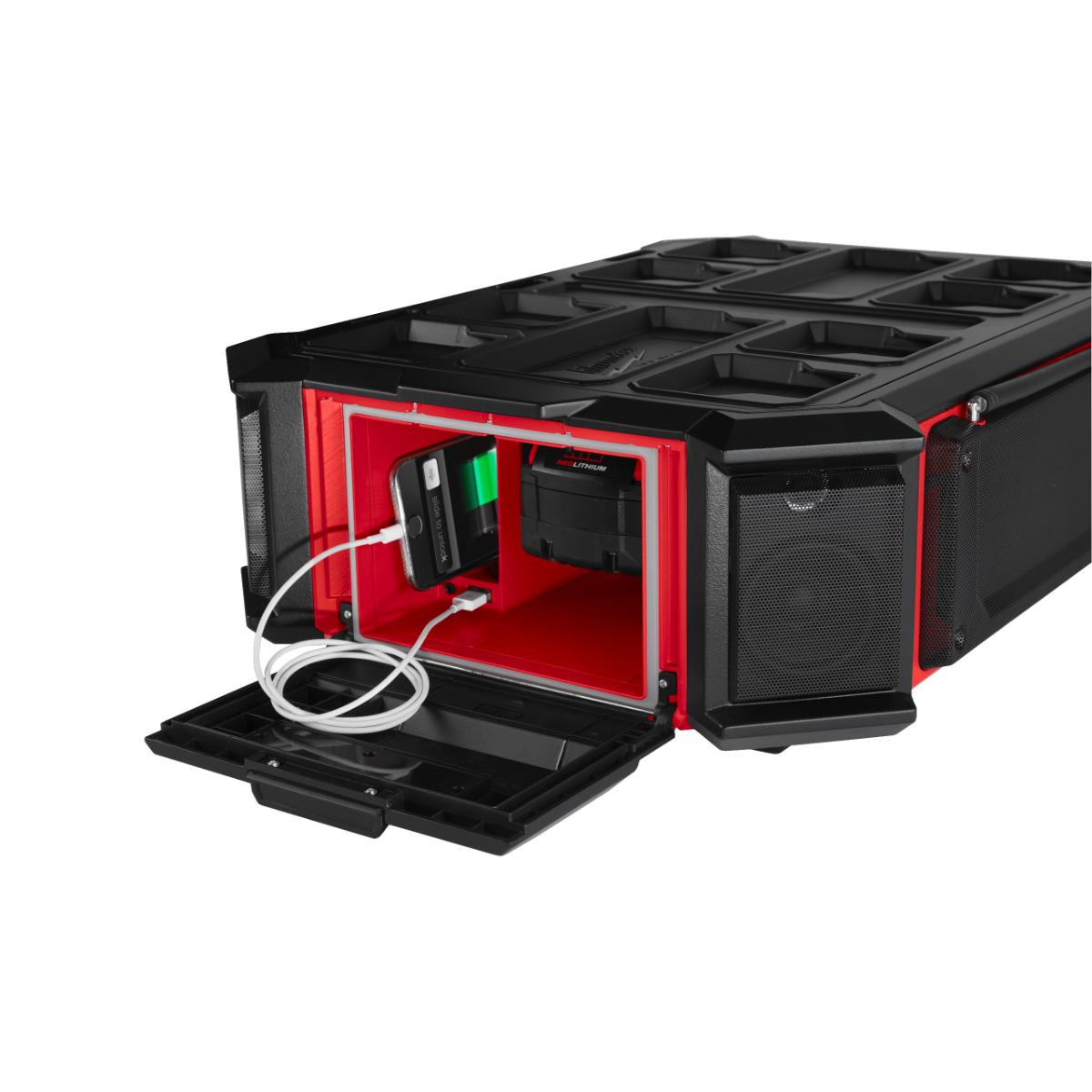 Milwaukee PackOut Netz-/Akku-Radio mit Ladefunktion M18 PRCDAB+-0