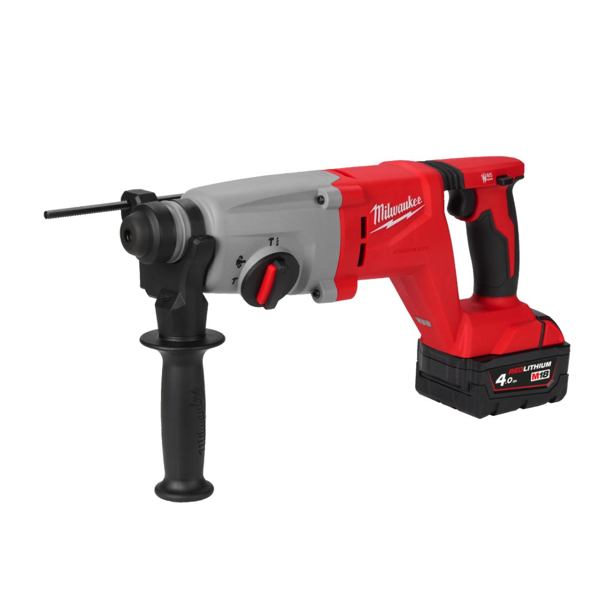 Milwaukee M18 SDS-plus Akku-Bohrhammer 26 mm mit D-Handgriff M18BLHACD26-402X EU