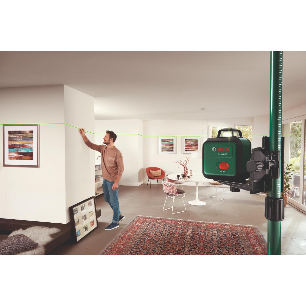Bosch Linienlaser PLL 360-1G, 1 x Akku BA 3.6V 2.0Ah