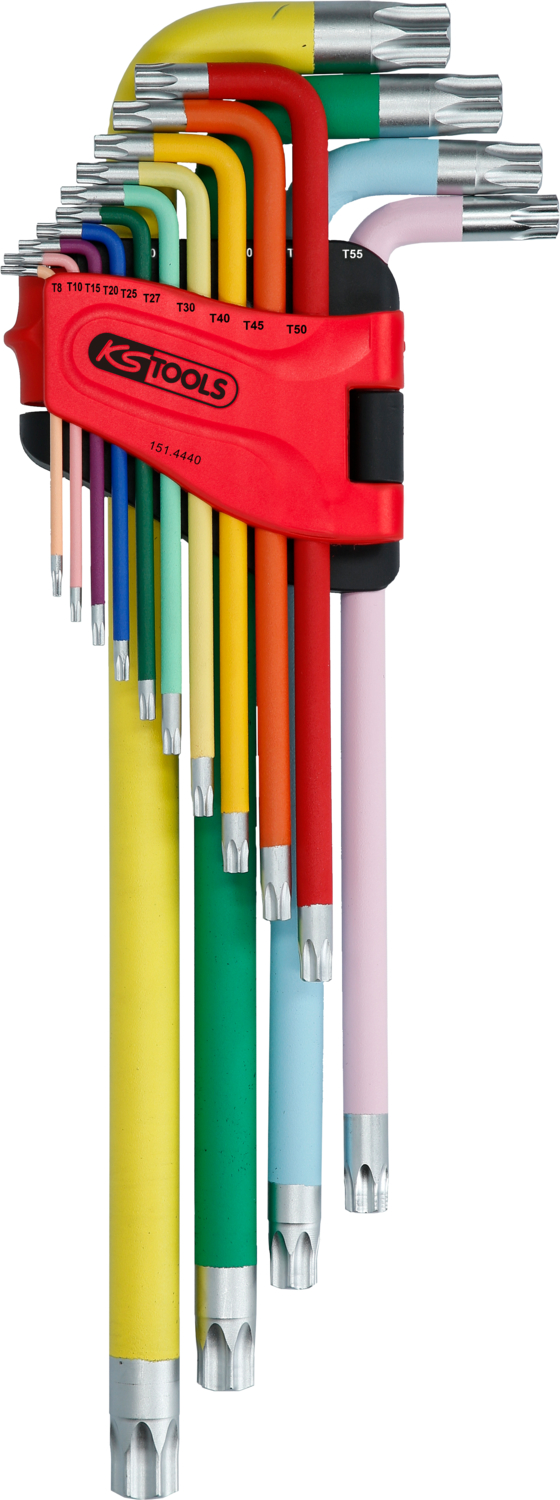 KS Tools Torx-Winkelstiftschlüssel-Satz, extra lang, 14-tlg