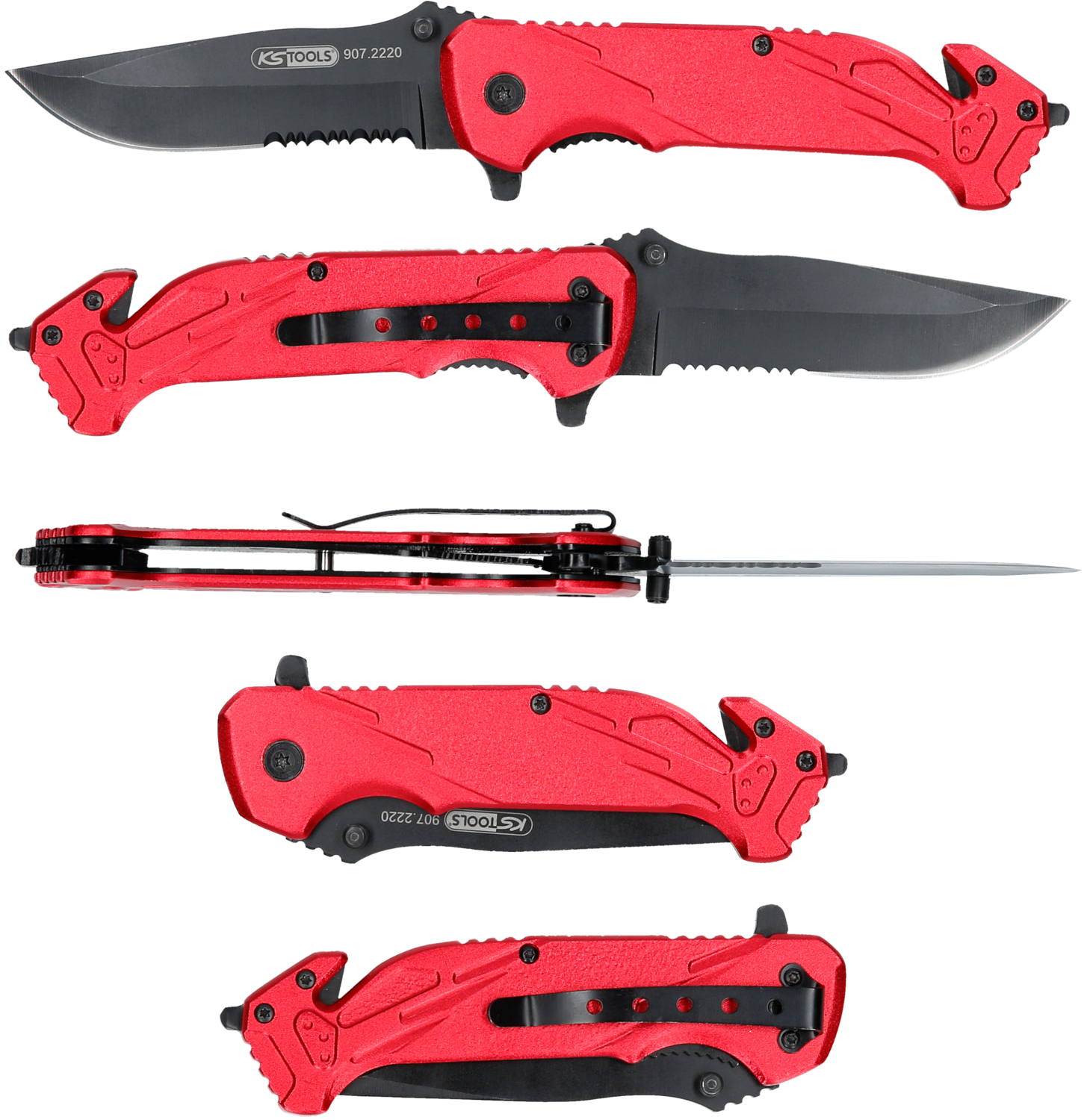 KS Tools Klappmesser mit Arretierung und Gurtschneider