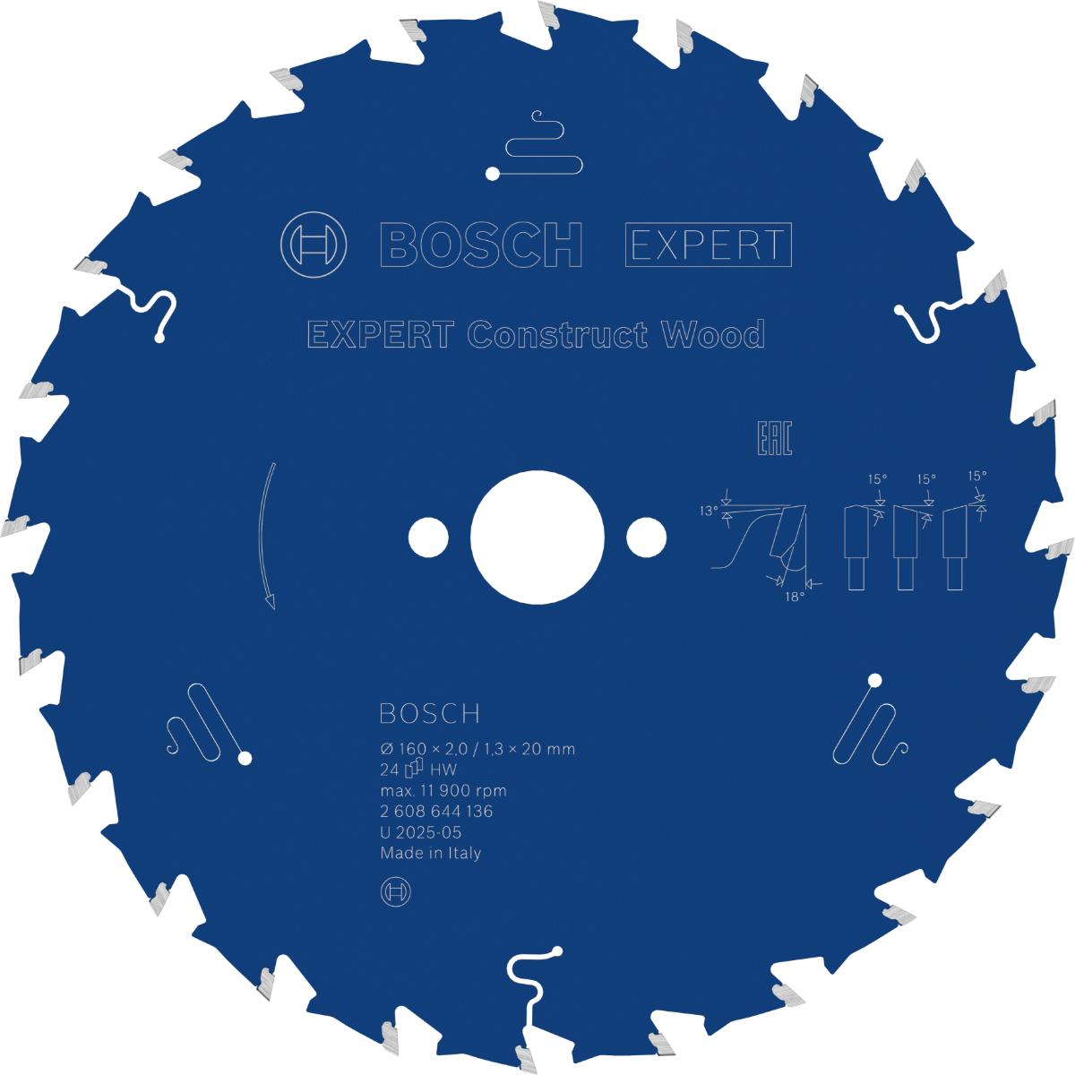 Bosch Kreissägeblatt Expert for Construct Wood