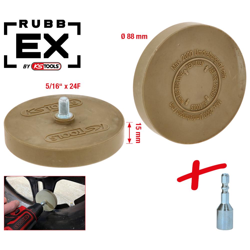 KS Tools Gummi-Radierteller für matte Lacke, 88 mm