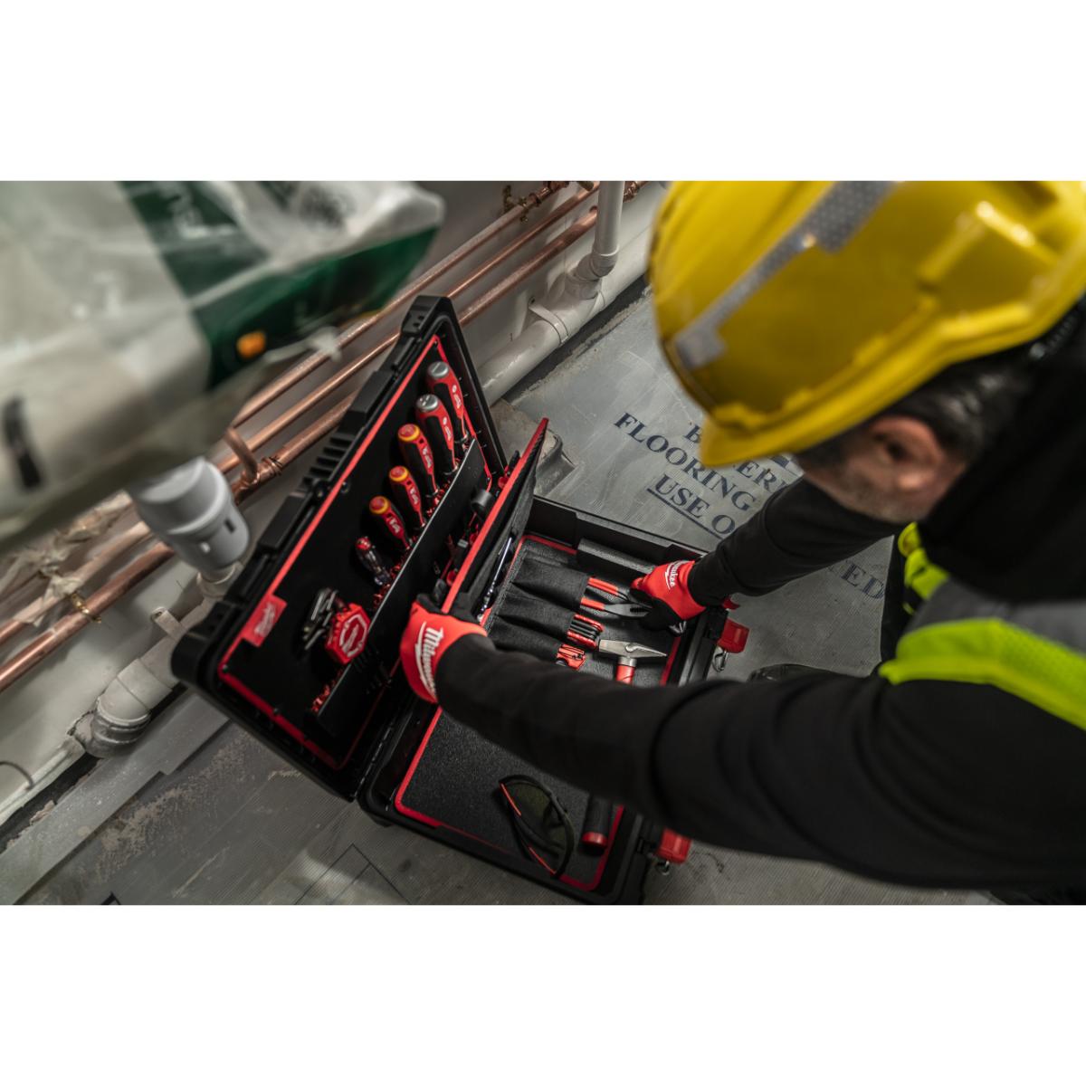 Milwaukee Installateur-Handwerkzeuge Set 73-teilig im PACKOUT Koffer