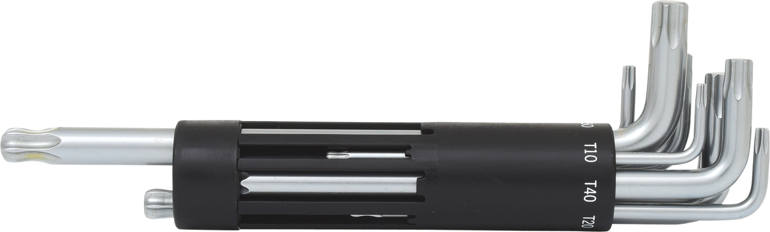 KS Tools 3 in 1 Kugelkopf-Torx-Winkelstiftschlüssel-Satz,lang,8-tlg