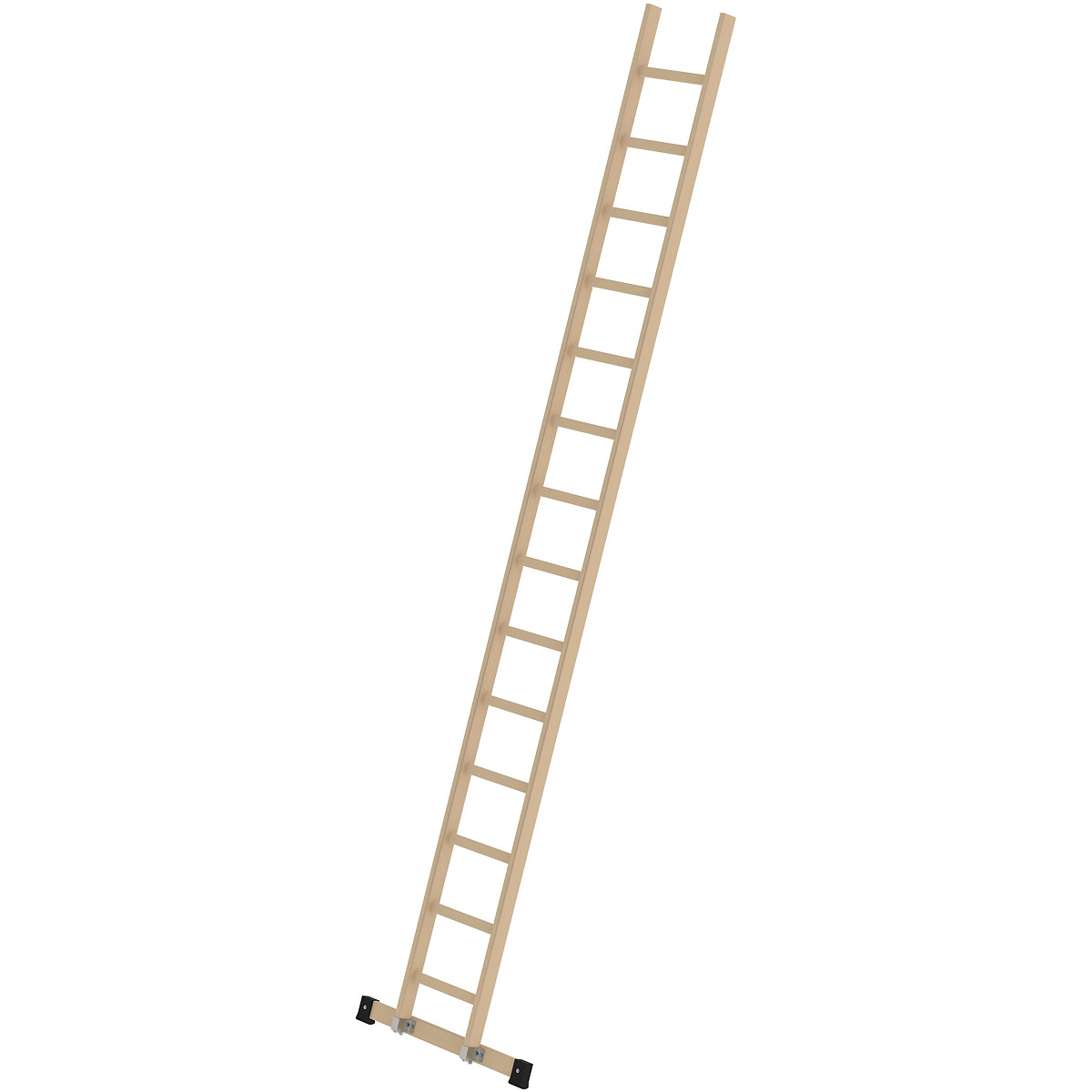 Munk Sprossen-Anlegeleiter Holz mit Traverse