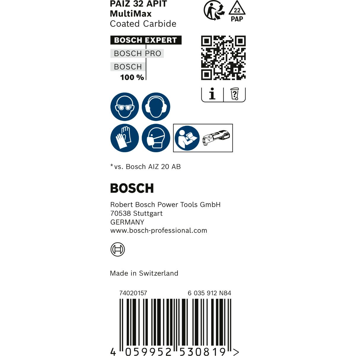 Bosch EXPERT Tauchsägeblatt MultiMat PAIZ32APIT 1St