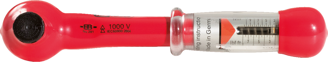 KS Tools 1/2" Mini Drehmomentschlüssel mit Schutzisolierung und Umschalt-Ratschenkopf, 5-25Nm