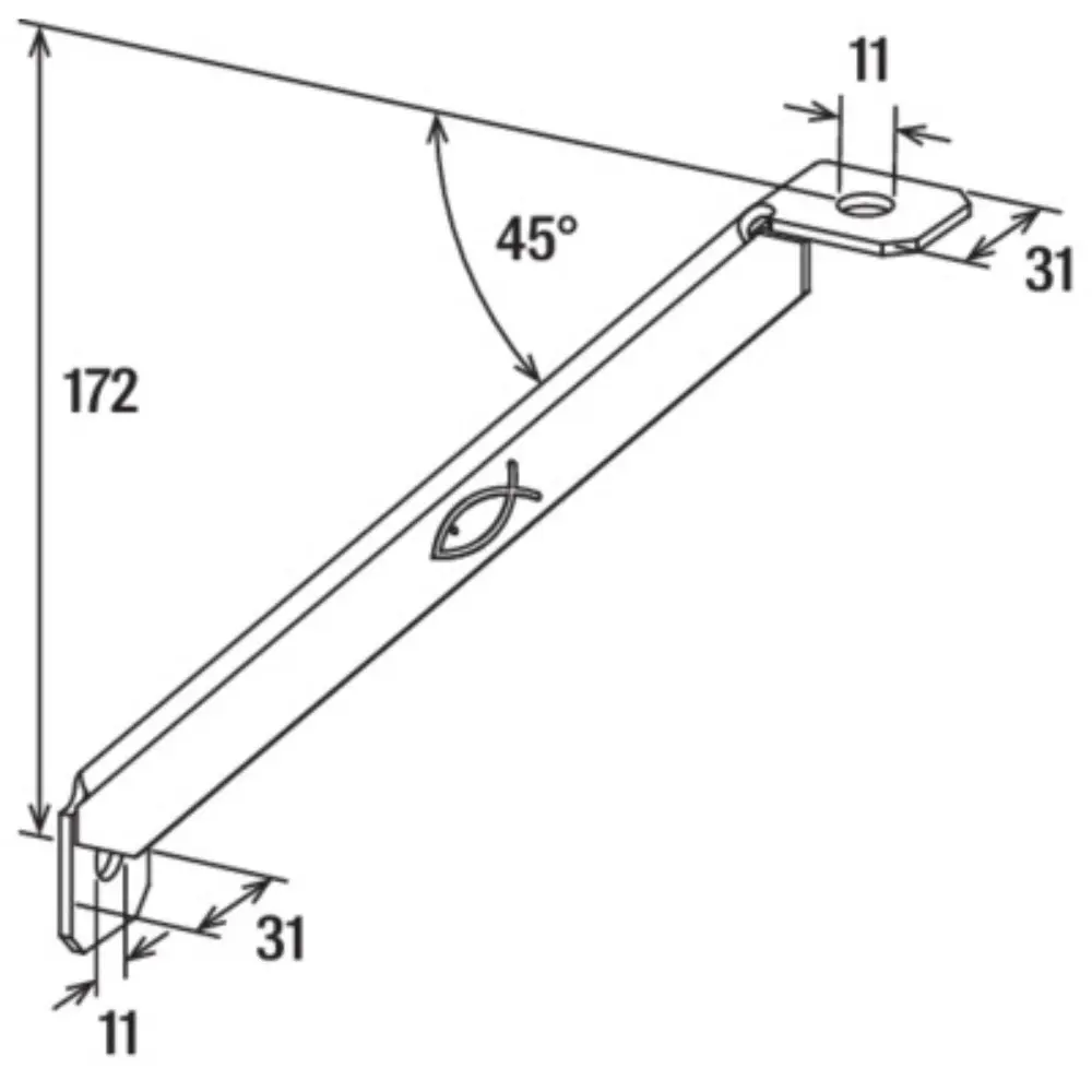 Fischer Winkelstütze WS 31-45°