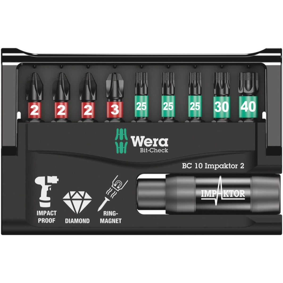 Wera Bit-Check 10 Impaktor 2, 10-teilig