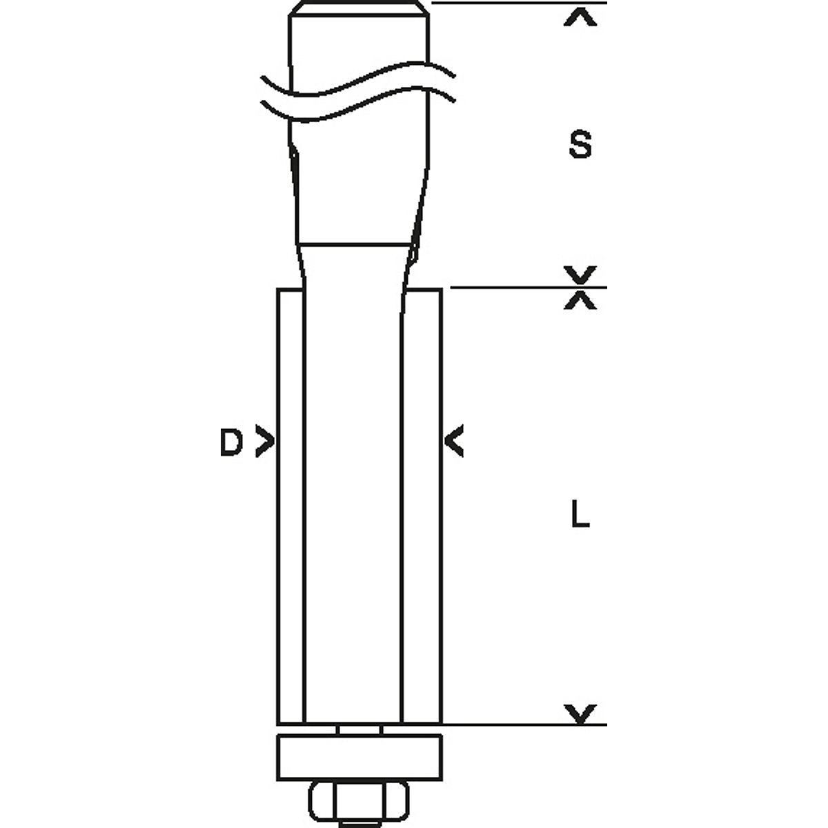 Bosch PRO Laminat-Bündigfräser, Schaft 8 mm