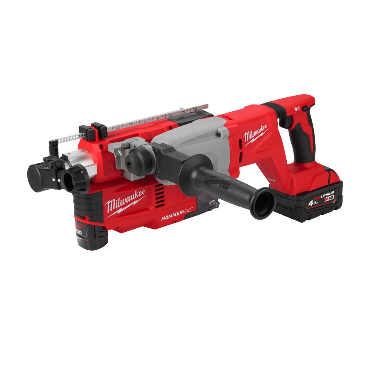 Milwaukee M18 SDS-plus Akku-Bohrhammer 26 mm mit D-Handgriff M18BLHACD26-402X EU