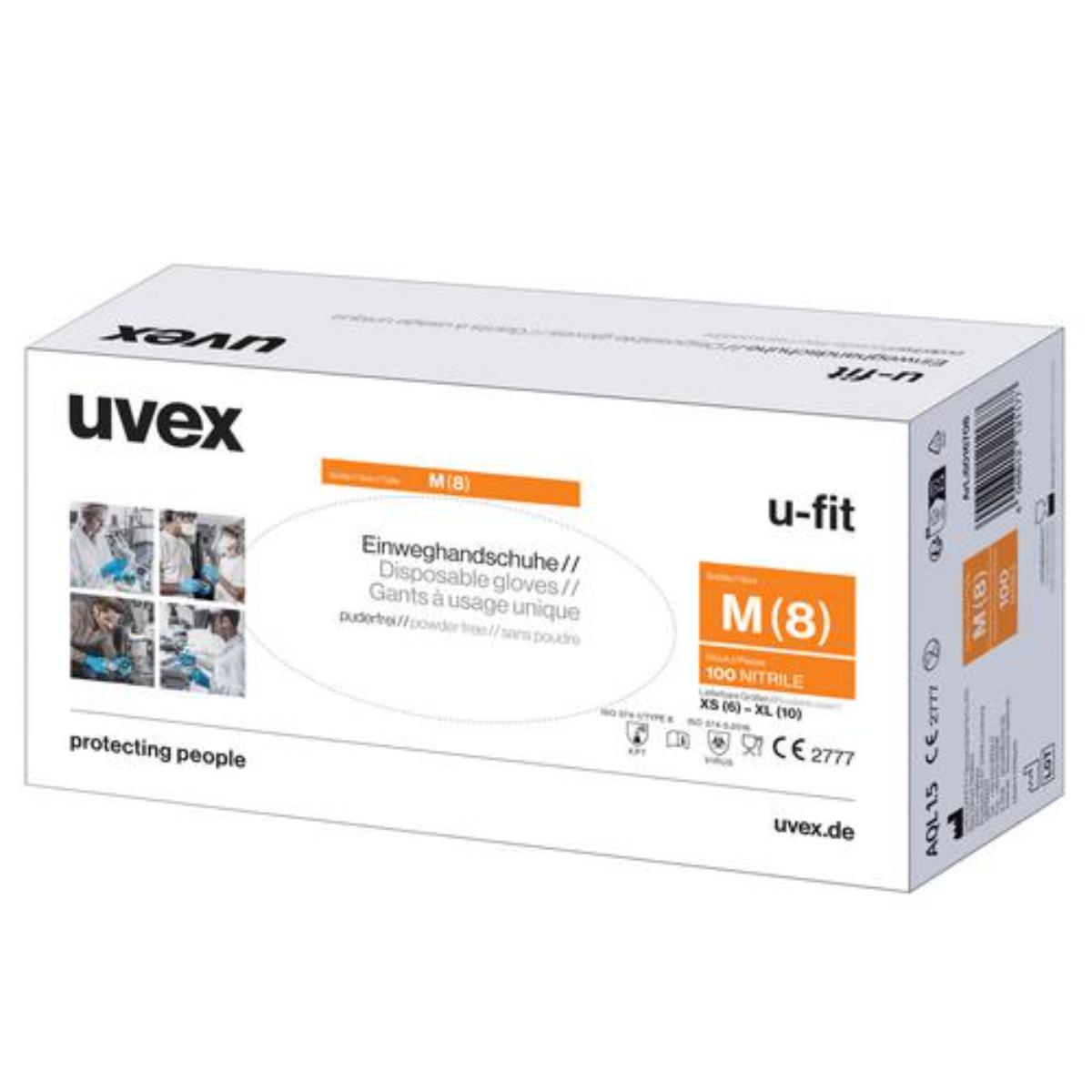uvex u-fit Einweg Schutzhandschuh - 100 Stück