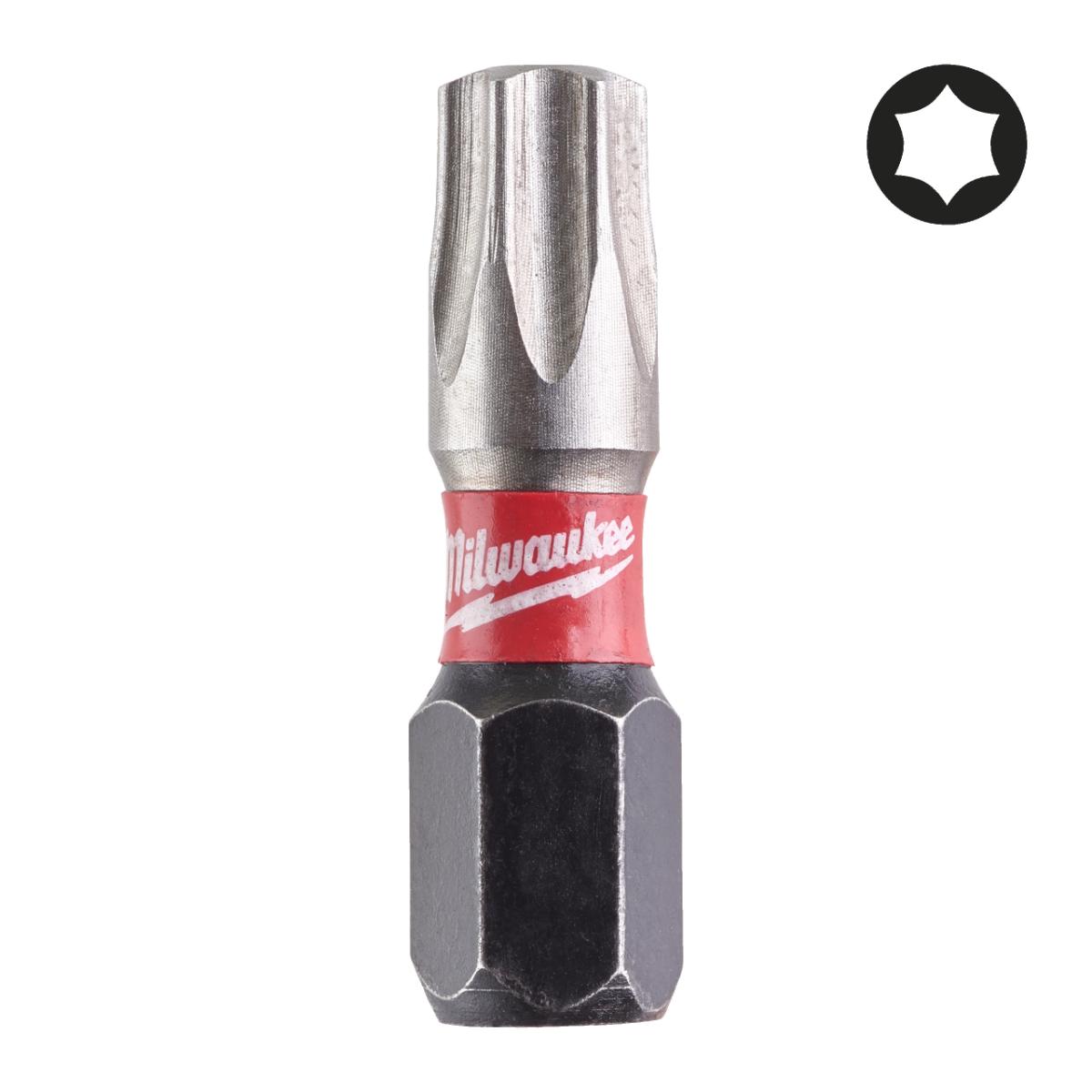 Milwaukee - Bit TX30 25mm SHOCKWAVE -25 Stück -25 Stück