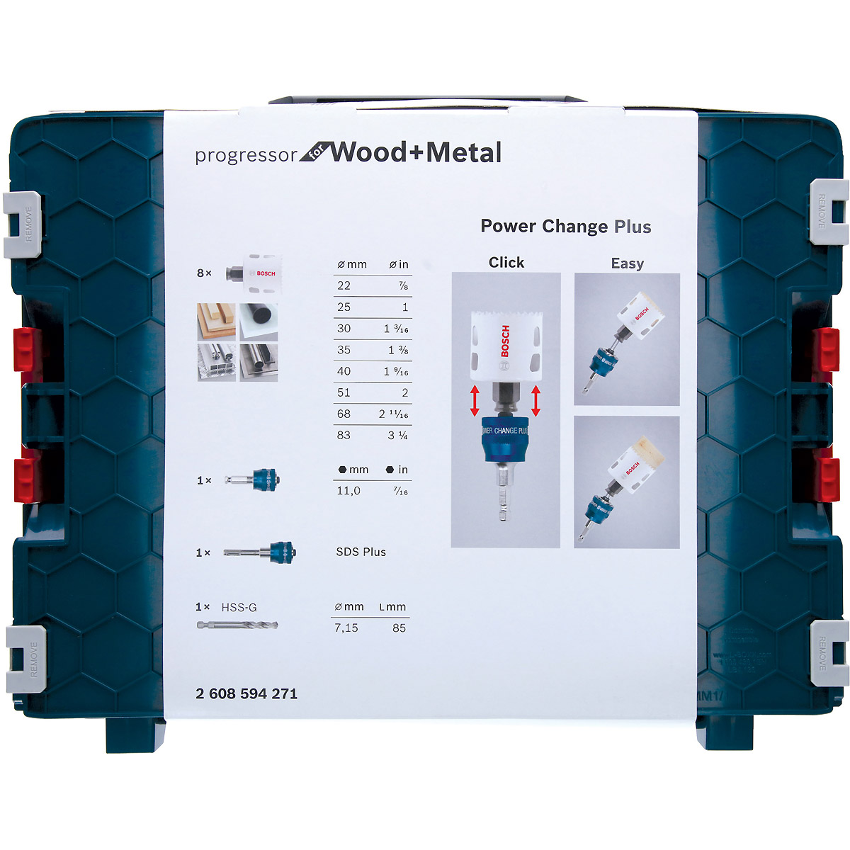 Bosch Lochsägen-Set, for Wood&Metal, 11-teilig, Durchmesser: 22 - 83 mm