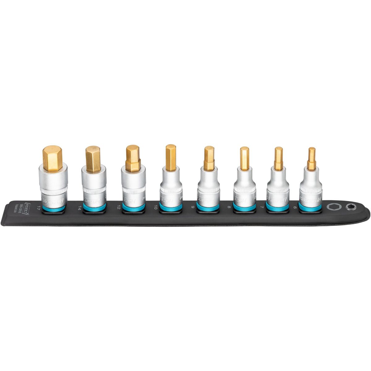 HAZET SmartRail Flexible Kunststoff-Steckleiste Vierkant 12,5 mm (1/2 Zoll) 8-teilig