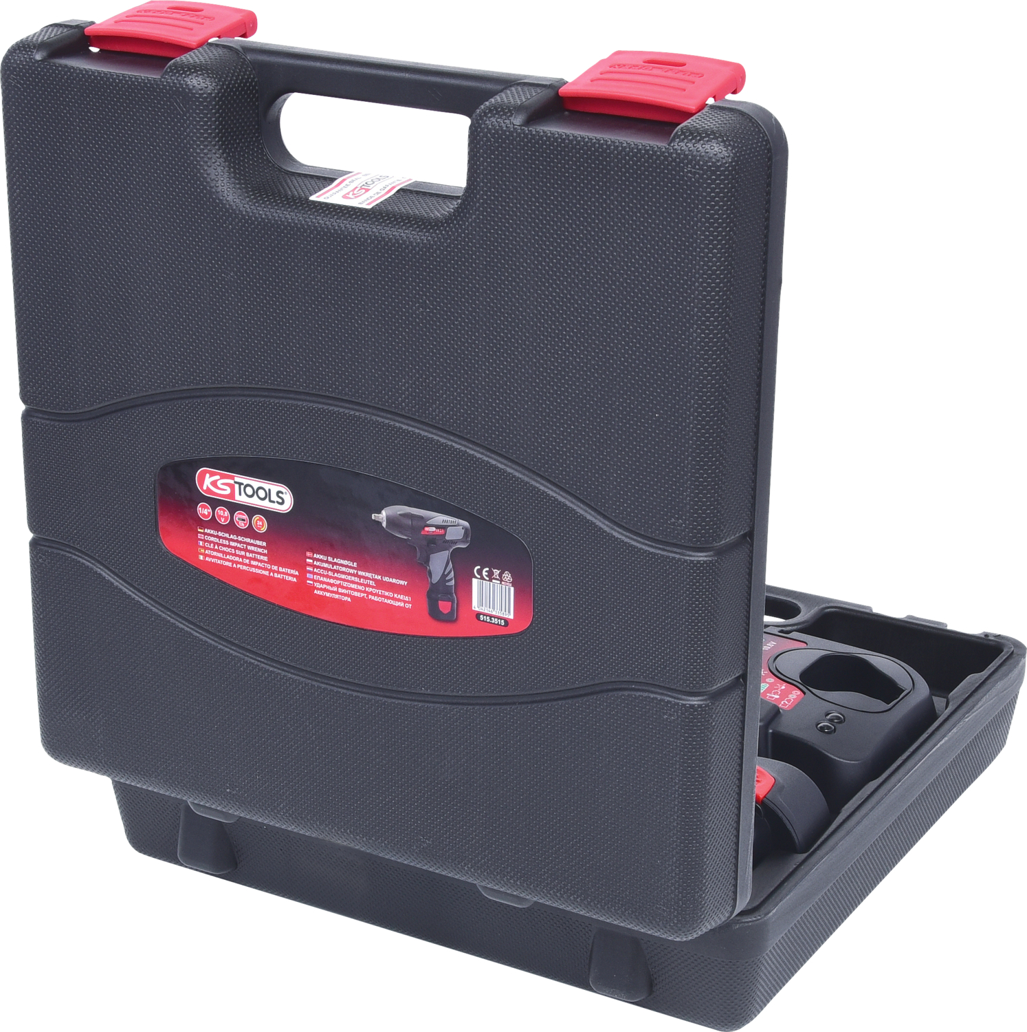 KS Tools 3-8'' Akku-Schlag-Schrauber, 117Nm, 1.870 U-min, mit 1 Akku und 1 Ladegerät
