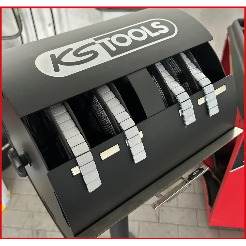 KS TOOLS Halter für Klebegewichterollen mit Standfuß