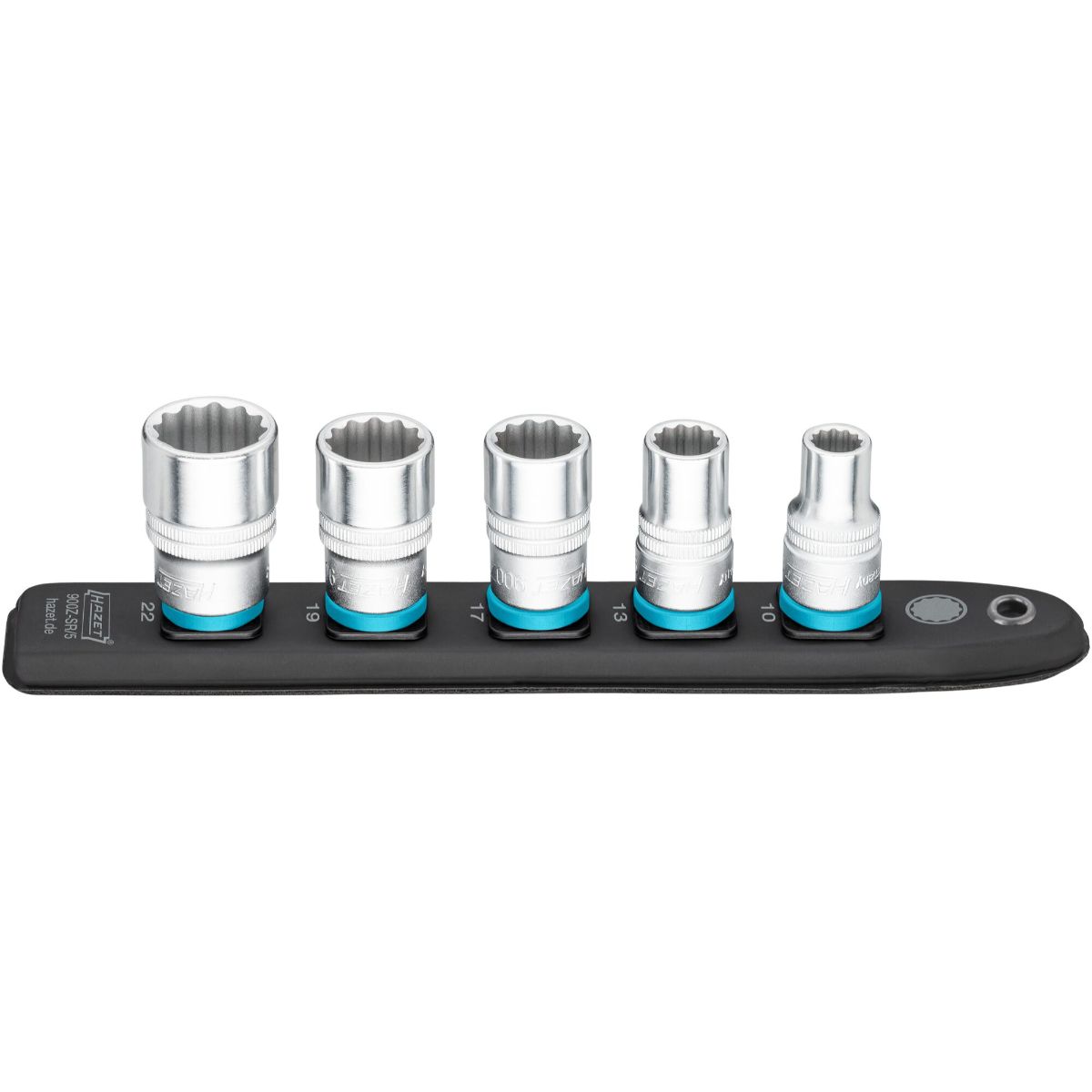 HAZET SmartRail Flexible Kunststoff-Steckleiste Vierkant 12,5 mm (1/2 Zoll) 5-teilig, Außen-Doppelse